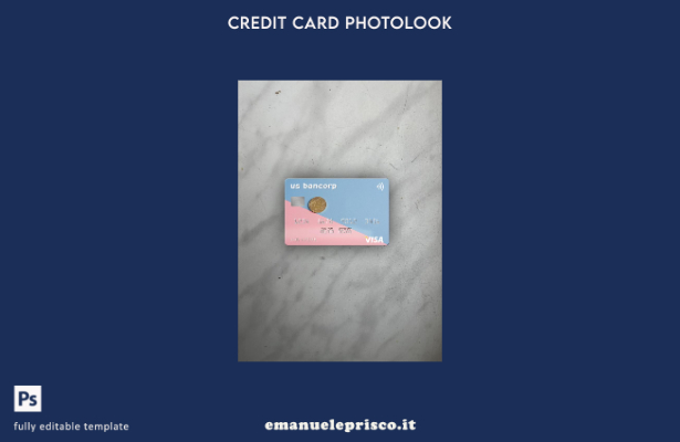stile verificato USA Modello frontale photolook con carta Visa US Bancorp Bank